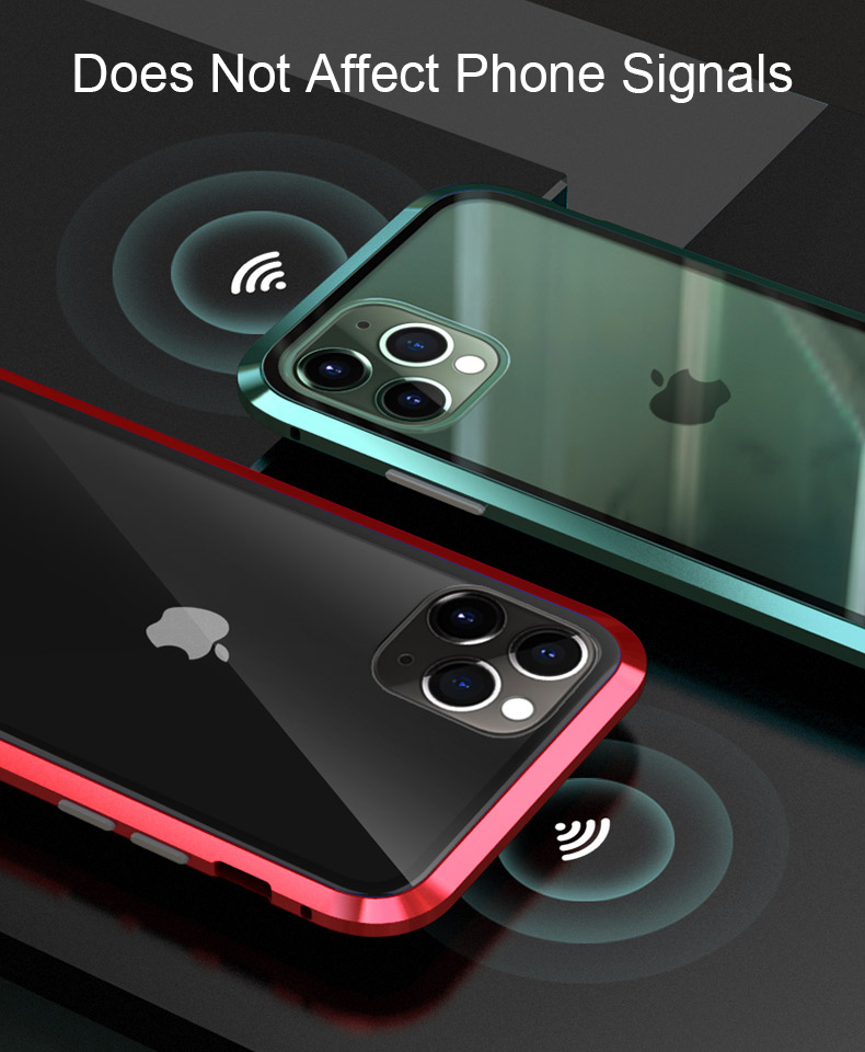 Bakeey-Plating-Magnetic-Adsorption-Metal-Double-sided-Tempered-Glass-Protective-Case-For-iPhone-11-1575138-4