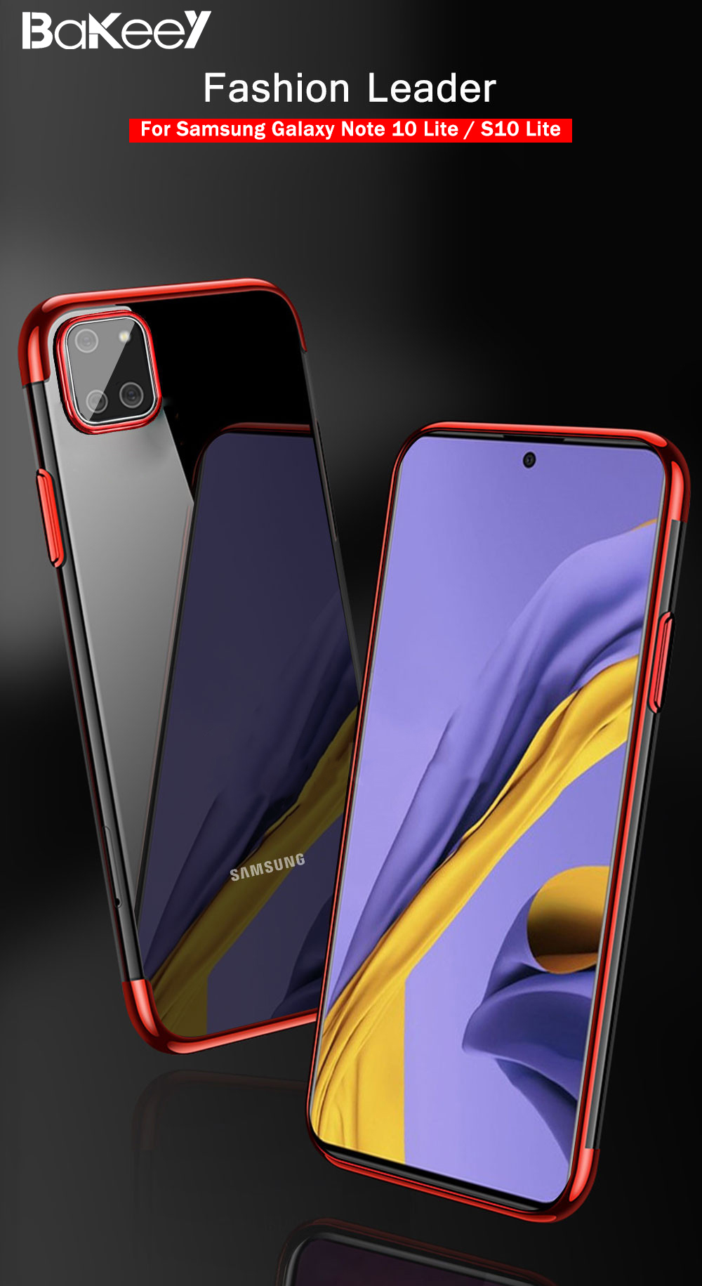 Bakeey-Plating-Shockproof-Transparent-Soft-TPU-Protective-Case-for-Samsung-Galaxy-Note-10-Lite--Gala-1686652-1