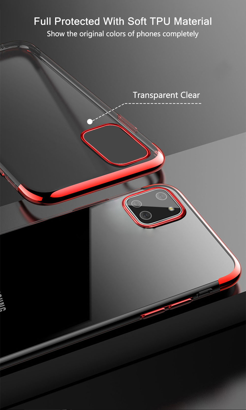 Bakeey-Plating-Shockproof-Transparent-Soft-TPU-Protective-Case-for-Samsung-Galaxy-Note-10-Lite--Gala-1686652-4