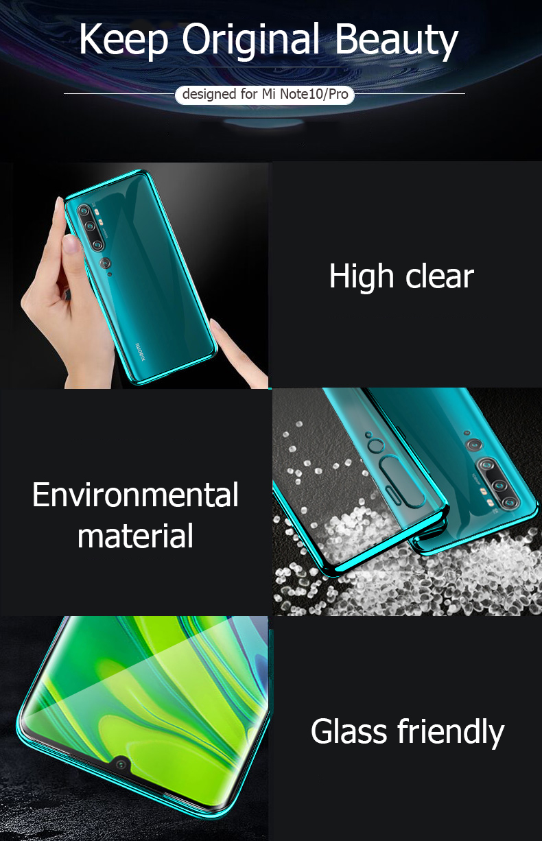 Bakeey-Plating-Shockproof-Transparent-Ultra-thin-PC-Protective-Case-for-Xiaomi-Mi-Note-10--Xiaomi-Mi-1612311-2