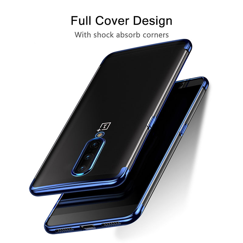 Bakeey-Plating-Transparent-Shockproof-Soft-TPU-Back-Cover-Protective-Case-for-OnePlus-7-PRO-1524275-3