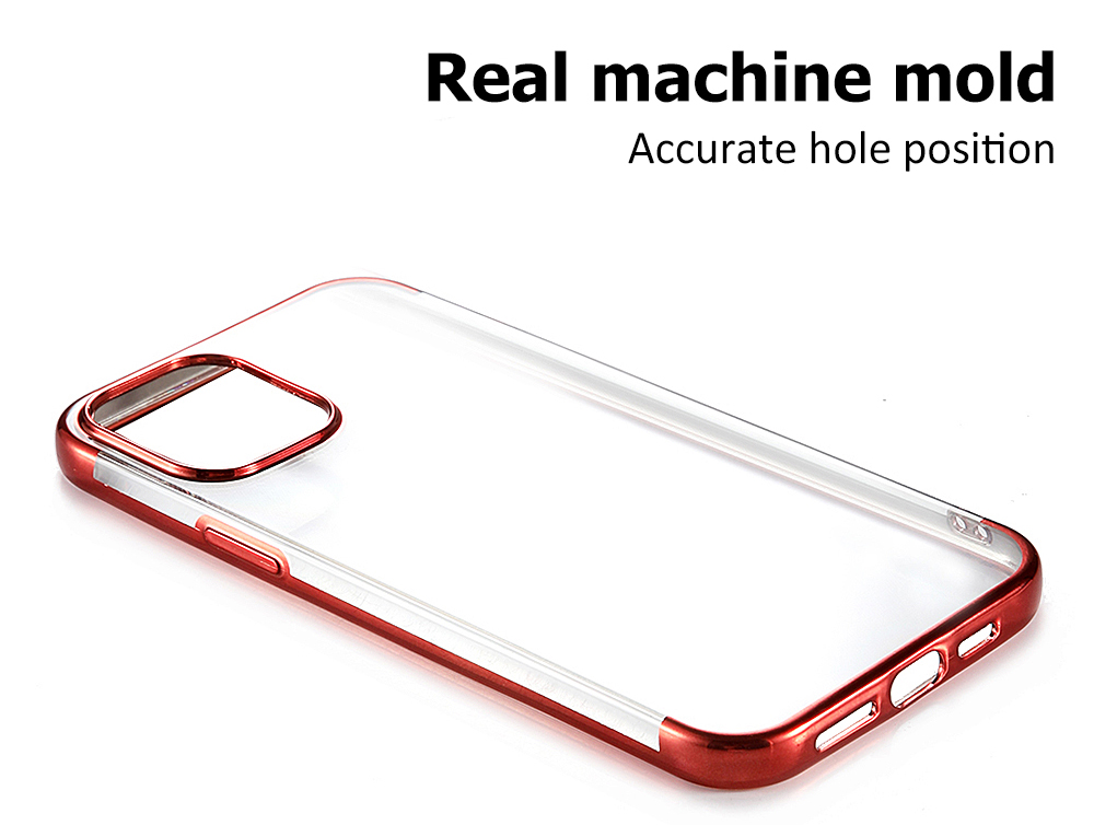 Bakeey-Plating-Ultra-thin-Transparent-Non-Yellow-Shockproof-Soft-TPU-Protective-Case-for-iPhone-12-P-1740830-7