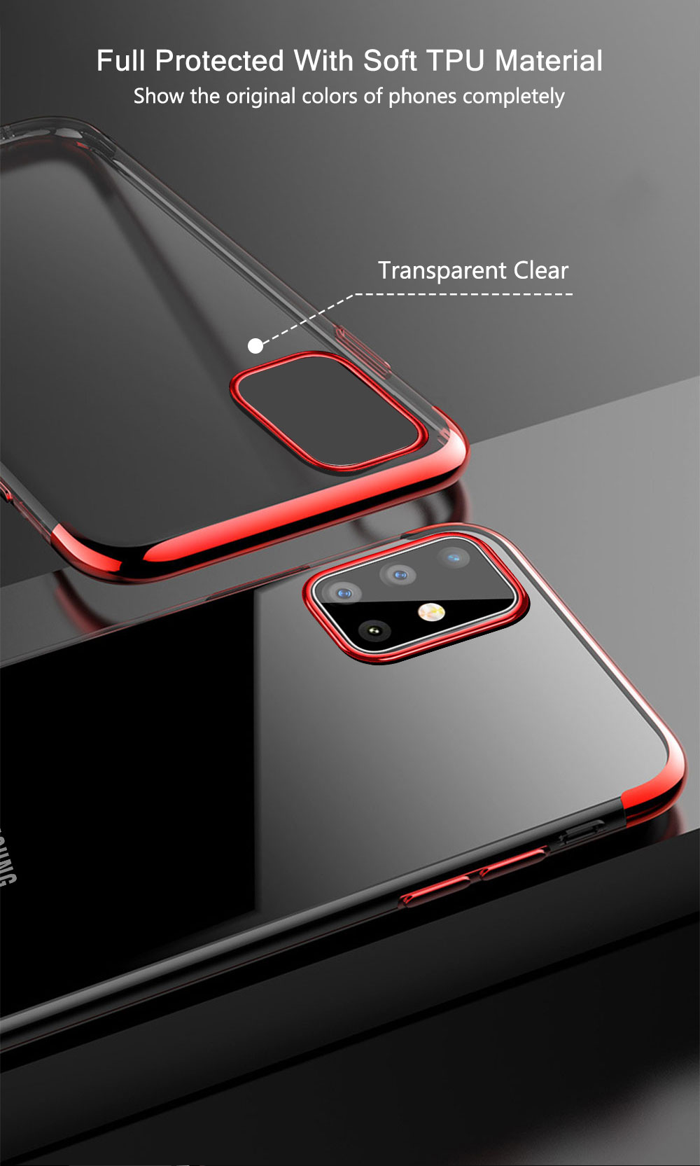 Bakeey-Plating-Ultra-thin-Transparent-Soft-TPU-Shockproof-Protective-Case-for-Samsung-Galaxy-S20-1631086-2