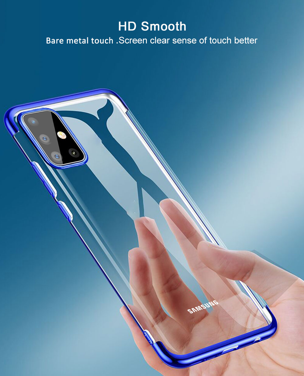 Bakeey-Plating-Ultra-thin-Transparent-Soft-TPU-Shockproof-Protective-Case-for-Samsung-Galaxy-S20-1631086-4
