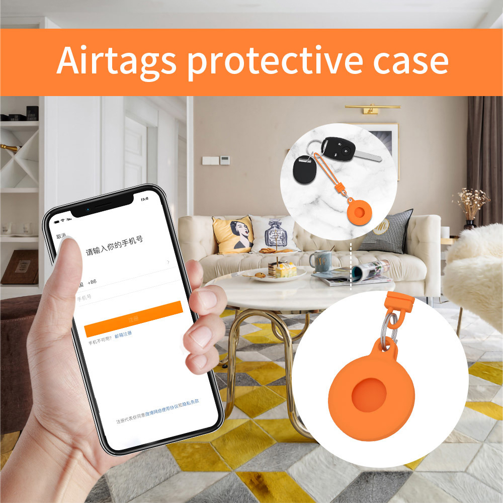 Bakeey-Portable-Pure-Liquid-Silicone-Protective-Cover-Sleeve-for-Apple-Airtags-bluetooth-Tracker-wit-1835837-2