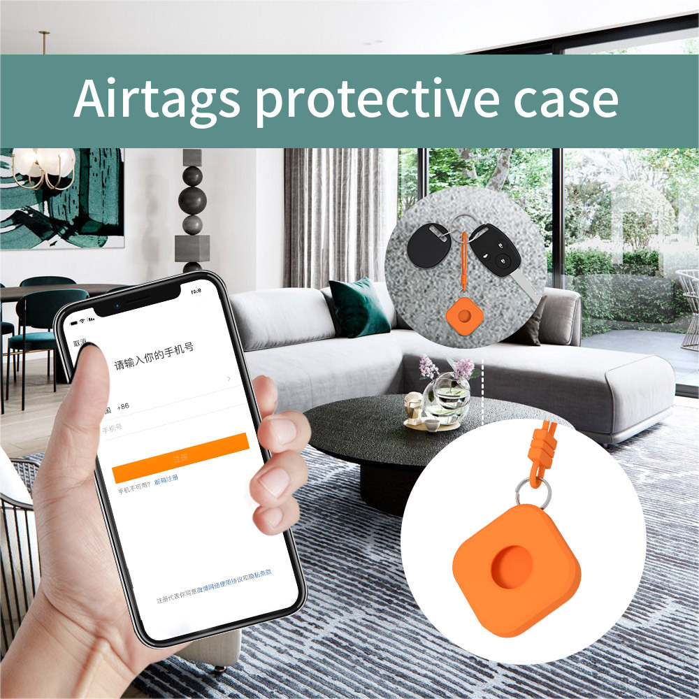 Bakeey-Portable-Pure-Silicone-Protective-Cover-Sleeve-with-Lanyard-for-Apple-Airtags-bluetooth-Track-1839755-2
