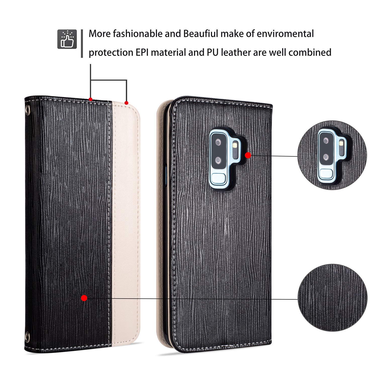 Bakeey-Premium-Magnetic-Flip-Card-Slot-Kickstand-Protective-Case-For-Samsung-Galaxy-S9-Plus-1318769-4