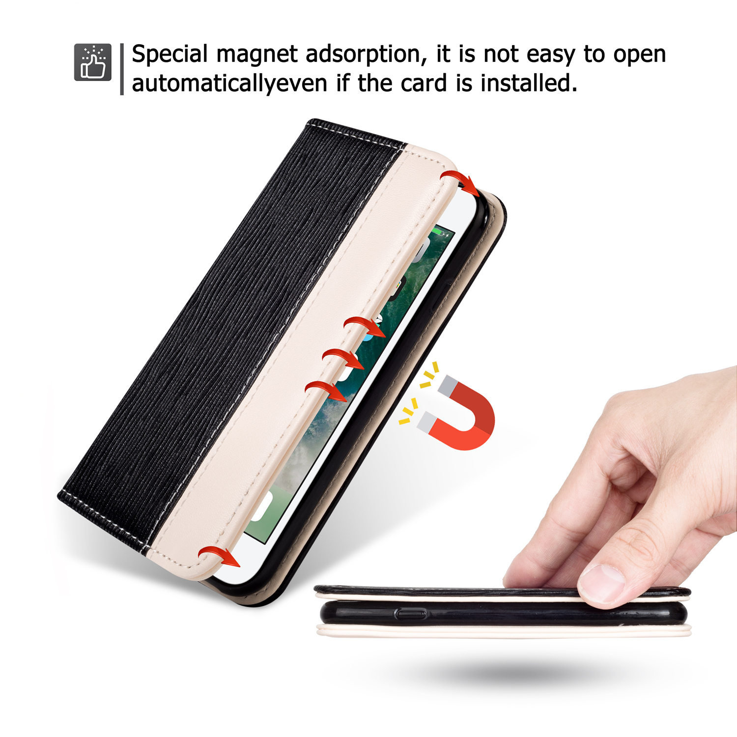 Bakeey-Premium-Magnetic-Flip-Card-Slot-Kickstand-Protective-Case-For-iPhone-7-Plus8-Plus-1318766-2