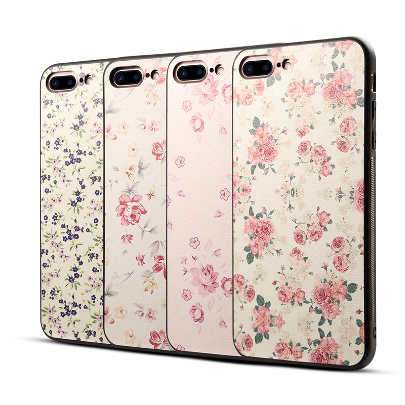 Bakeey-Printing-Flower-Non-slip-Hard-PC-TPU-Protective-Case-for-iPhone-X78-Plus-1292084-1