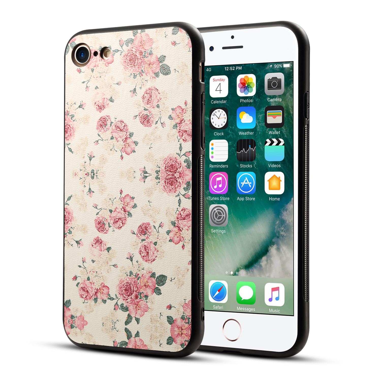 Bakeey-Printing-Flower-Non-slip-Hard-PC-TPU-Protective-Case-for-iPhone-X78-Plus-1292084-6