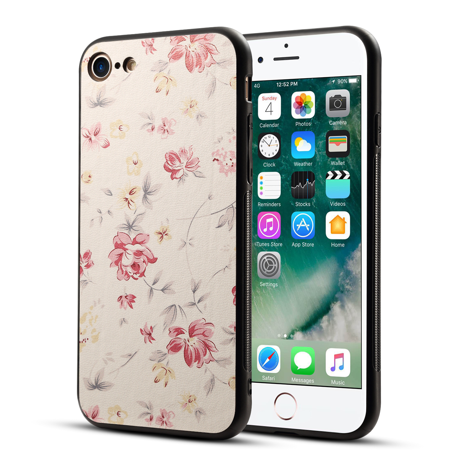 Bakeey-Printing-Flower-Non-slip-Hard-PC-TPU-Protective-Case-for-iPhone-X78-Plus-1292084-7
