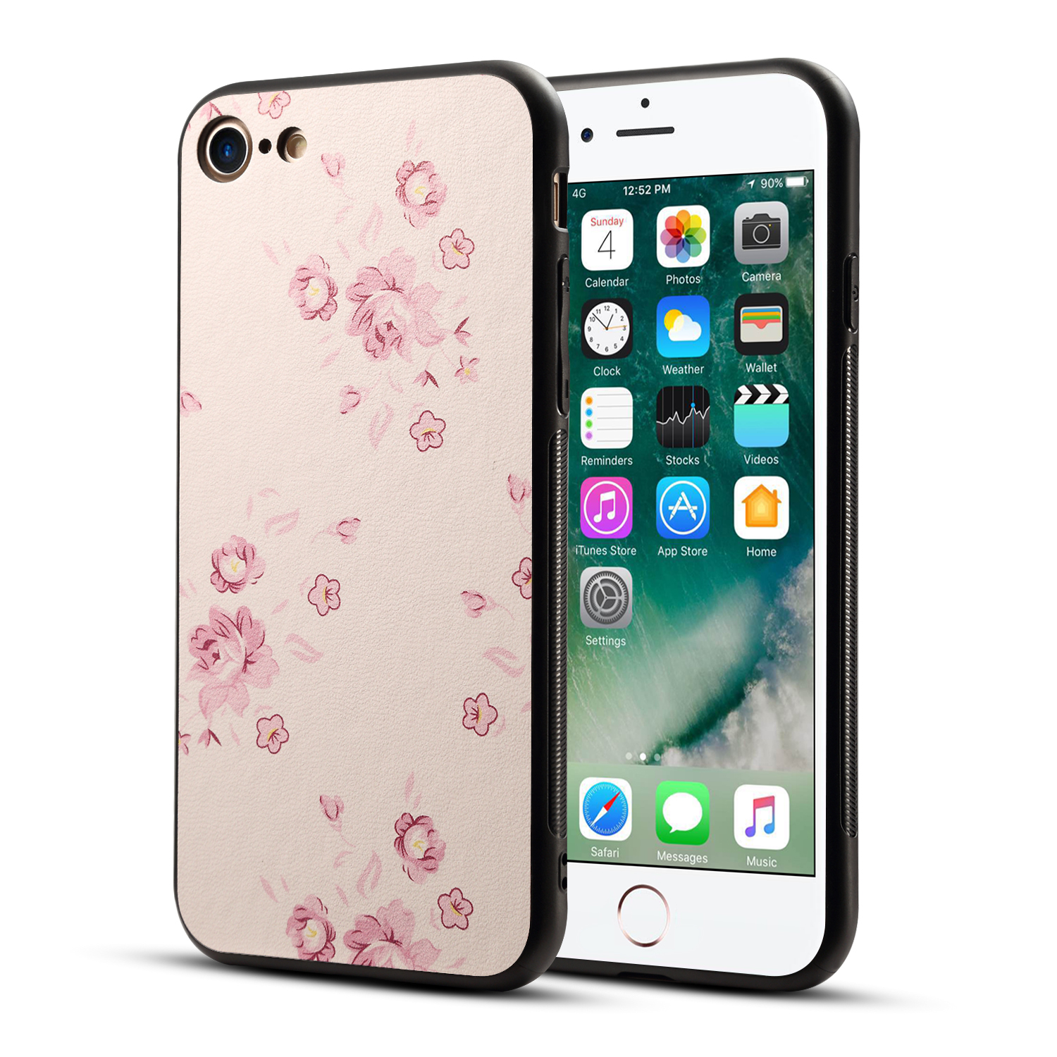 Bakeey-Printing-Flower-Non-slip-Hard-PC-TPU-Protective-Case-for-iPhone-X78-Plus-1292084-8