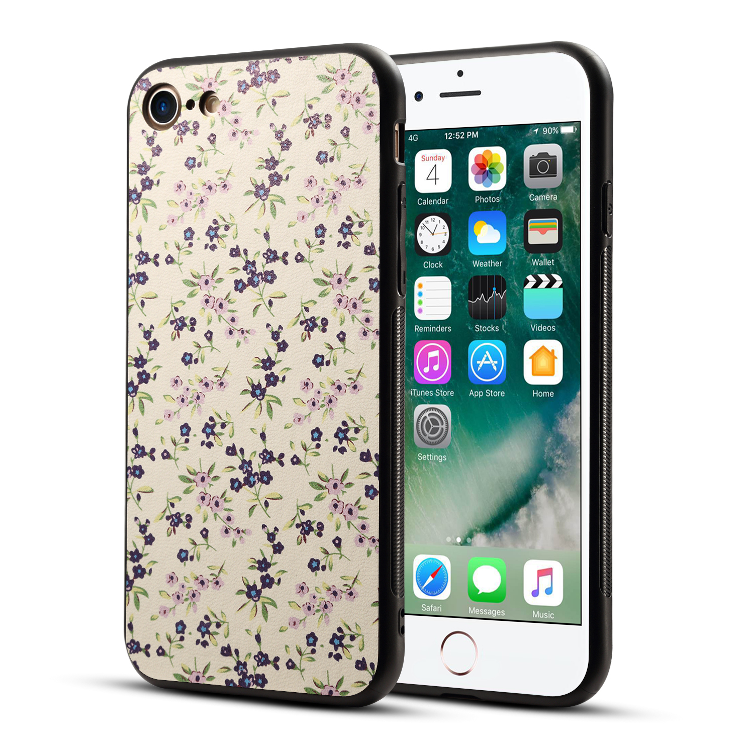 Bakeey-Printing-Flower-Non-slip-Hard-PC-TPU-Protective-Case-for-iPhone-X78-Plus-1292084-9