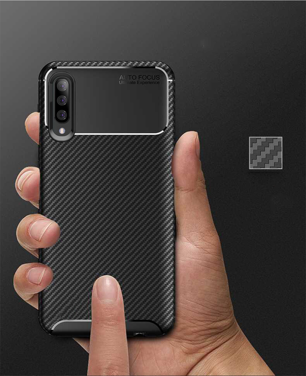 Bakeey-Protective-Case-For-Samsung-Galaxy-A50-2019-Carbon-Fiber-Fingerprint-Resistant-Soft-TPU-Back--1446441-3