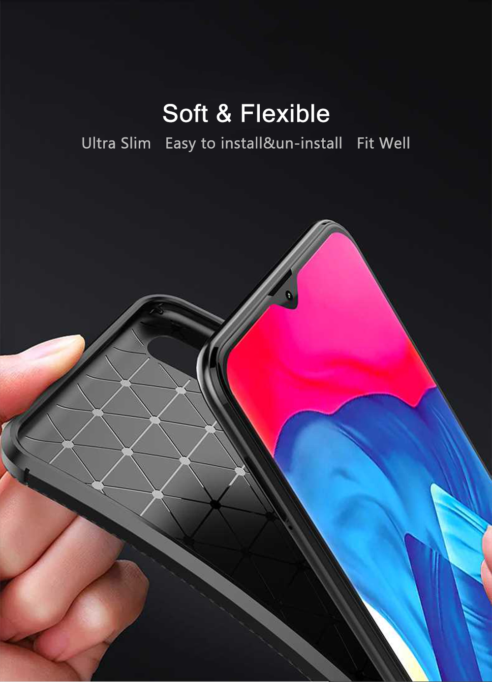 Bakeey-Protective-Case-For-Samsung-Galaxy-A50-2019-Carbon-Fiber-Fingerprint-Resistant-Soft-TPU-Back--1446441-7