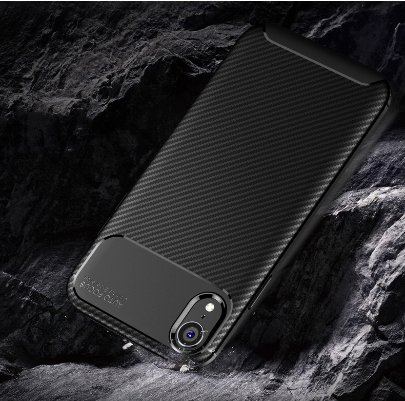 Bakeey-Protective-Case-For-iPhone-XR-Slim-Carbon-Fiber-Fingerprint-Resistant-Soft-TPU-Back-Cover-1359795-4