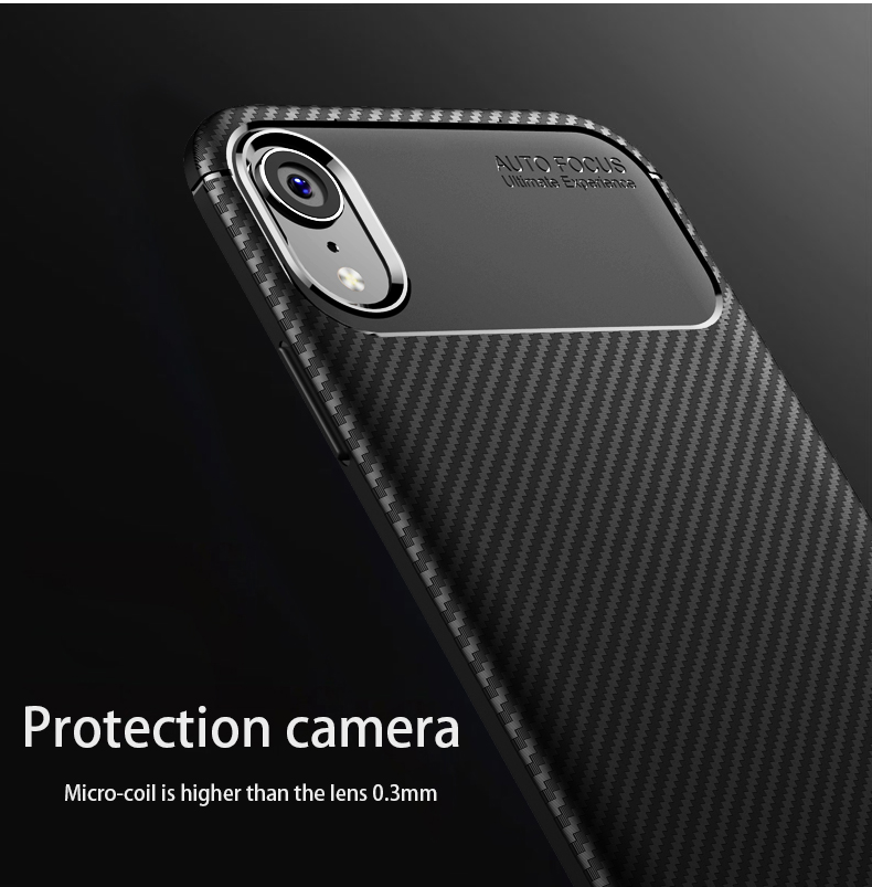 Bakeey-Protective-Case-For-iPhone-XR-Slim-Carbon-Fiber-Fingerprint-Resistant-Soft-TPU-Back-Cover-1359795-6