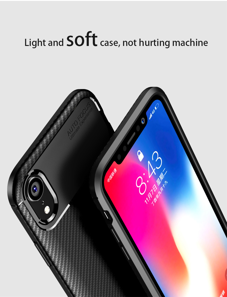 Bakeey-Protective-Case-For-iPhone-XR-Slim-Carbon-Fiber-Fingerprint-Resistant-Soft-TPU-Back-Cover-1359795-7