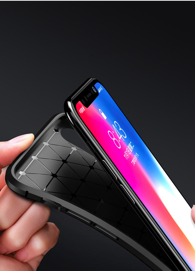 Bakeey-Protective-Case-For-iPhone-XR-Slim-Carbon-Fiber-Fingerprint-Resistant-Soft-TPU-Back-Cover-1359795-8