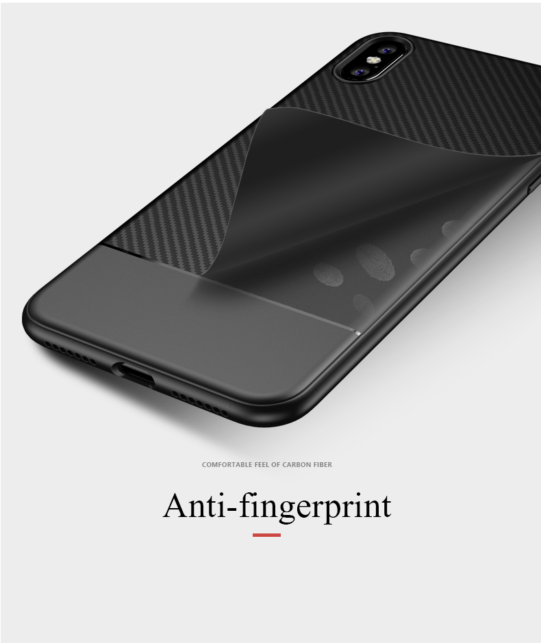 Bakeey-Protective-Case-For-iPhone-XS-Carbon-Fiber-Fingerprint-Resistant-Soft-TPU-Back-Cover-1356308-5