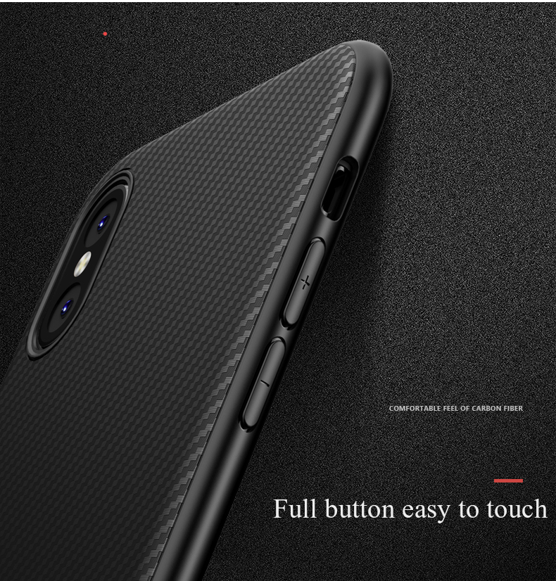 Bakeey-Protective-Case-For-iPhone-XS-Carbon-Fiber-Fingerprint-Resistant-Soft-TPU-Back-Cover-1356308-6