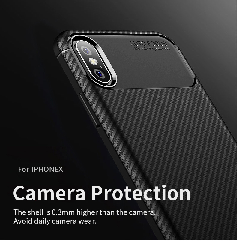 Bakeey-Protective-Case-For-iPhone-XSX-Slim-Carbon-Fiber-Fingerprint-Resistant-Soft-TPU-Back-Cover-1361091-5