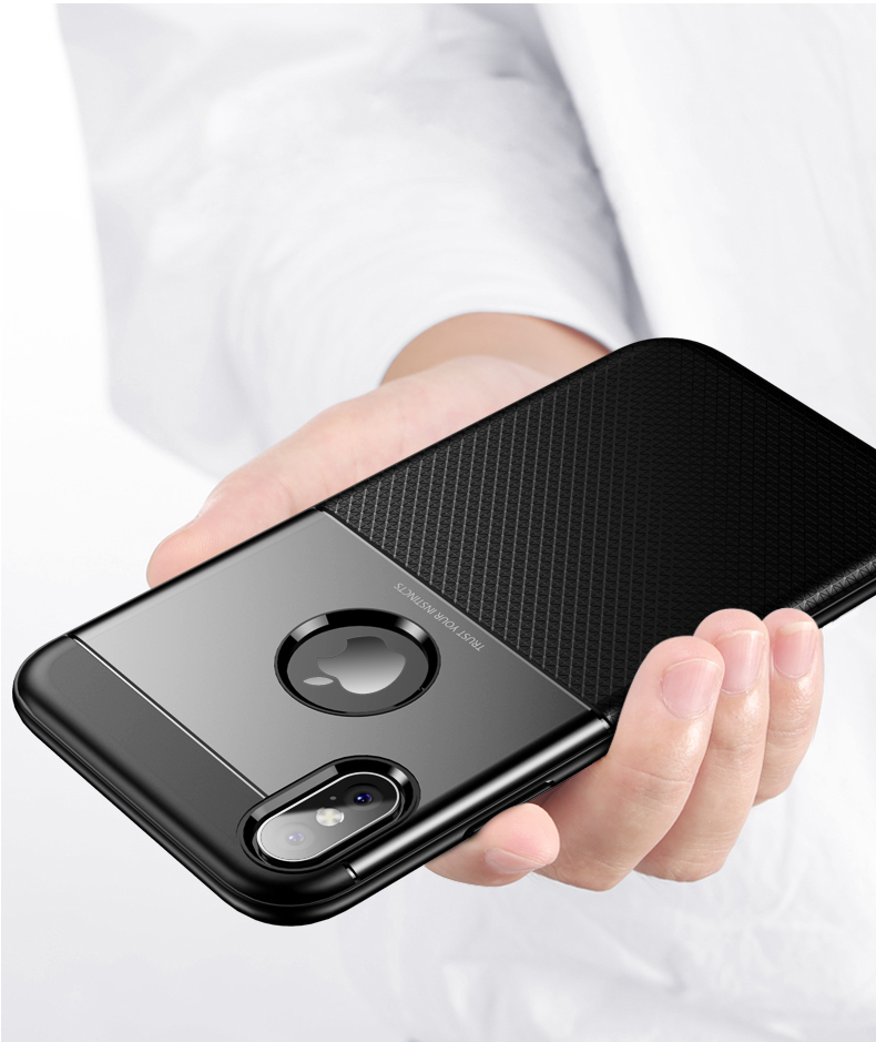 Bakeey-Protective-Case-for-iPhone-XS-Armor-Anti-Fingerprint-Hybrid-PC--TPU-Back-Cover-1356042-5