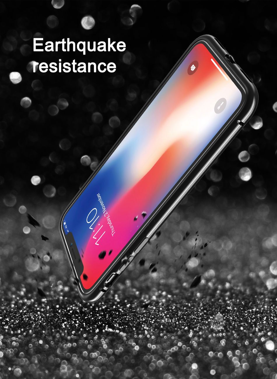 Bakeey-Protective-Case-for-iPhone-XS-Magnetic-Adsorption-Metal-Bumper--9H-Tempered-Glass-Back-Cover-1363303-6