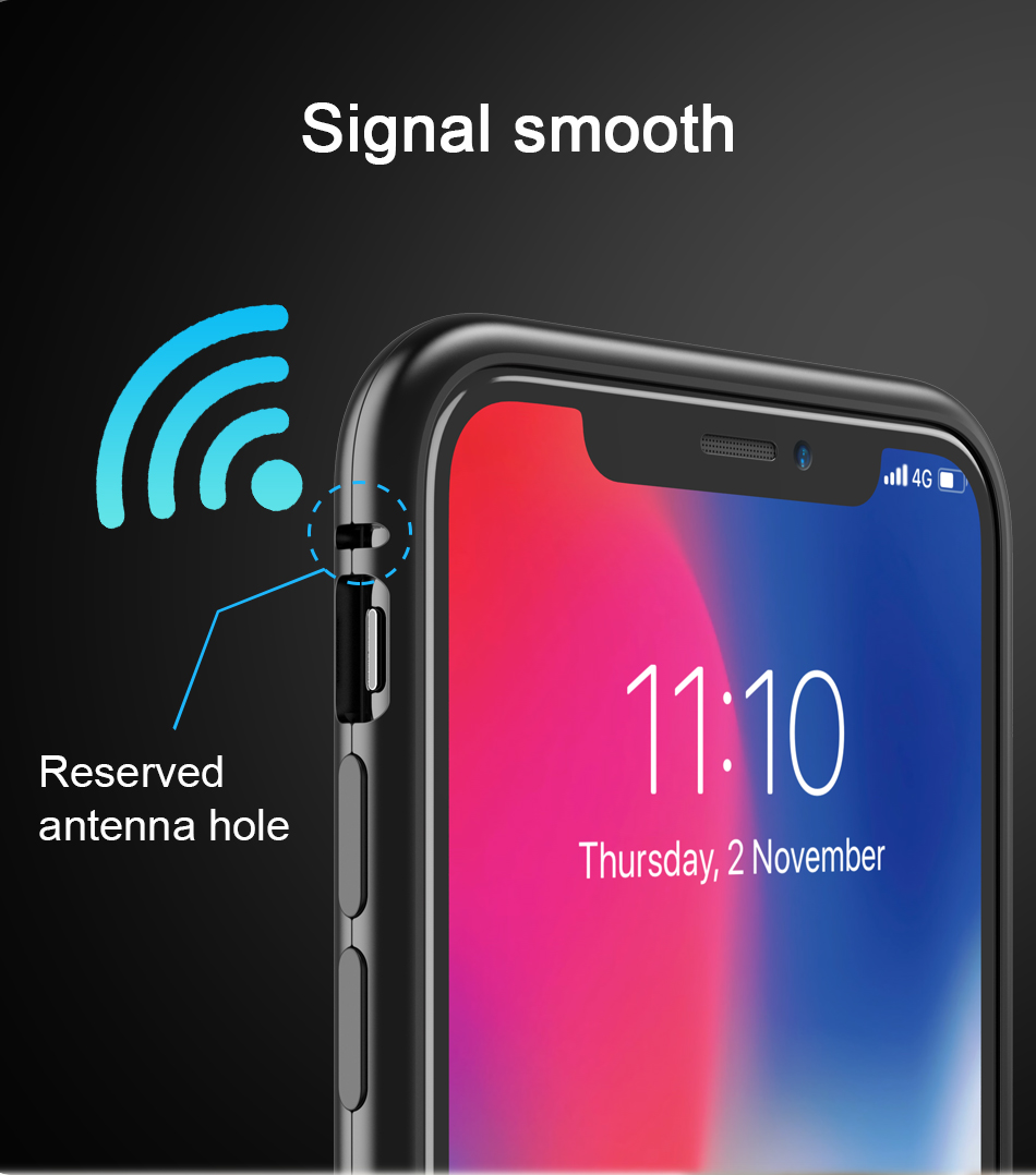 Bakeey-Protective-Case-for-iPhone-XS-Magnetic-Adsorption-Metal-Bumper--9H-Tempered-Glass-Back-Cover-1363303-7