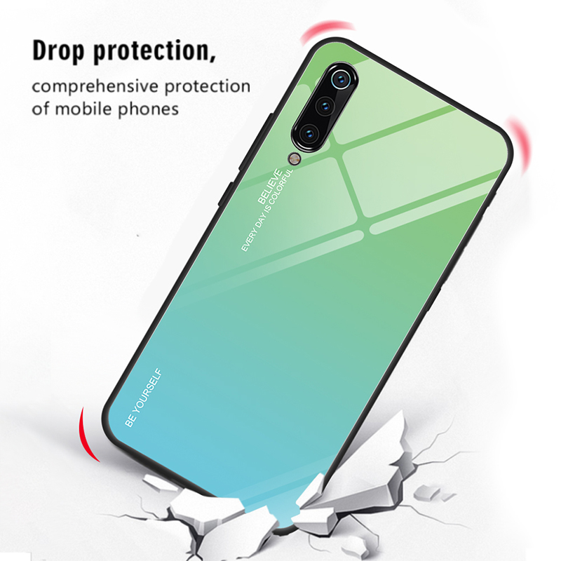 Bakeey-Pure-Color-Shockproof-Anti-fingerprint-Tempered-Glass-Protective-Case-for-Xiaomi-Mi-9--Xiaomi-1613409-1