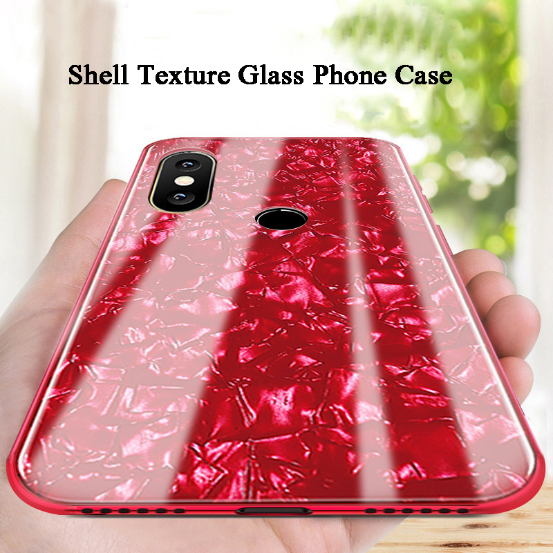 Bakeey-Shell-Bling-Glossy-Tempered-Glass-Soft-Edge-Protective-Case-for-Xiaomi-Mi8-SE-588-inch-1331243-1