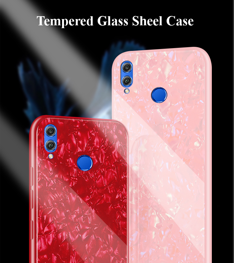 Bakeey-Shell-Glossy-Soft-Frame-Hard-Back-Tempered-Glass-Protective-Case-for-Huawei-Honor-8X-Max-1387659-1