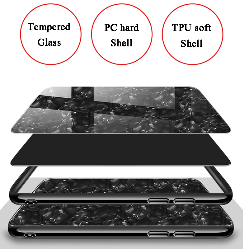 Bakeey-Shell-Glossy-Soft-Frame-Hard-Back-Tempered-Glass-Protective-Case-for-Xiaomi-Redmi-Note-6-Pro--1387537-2
