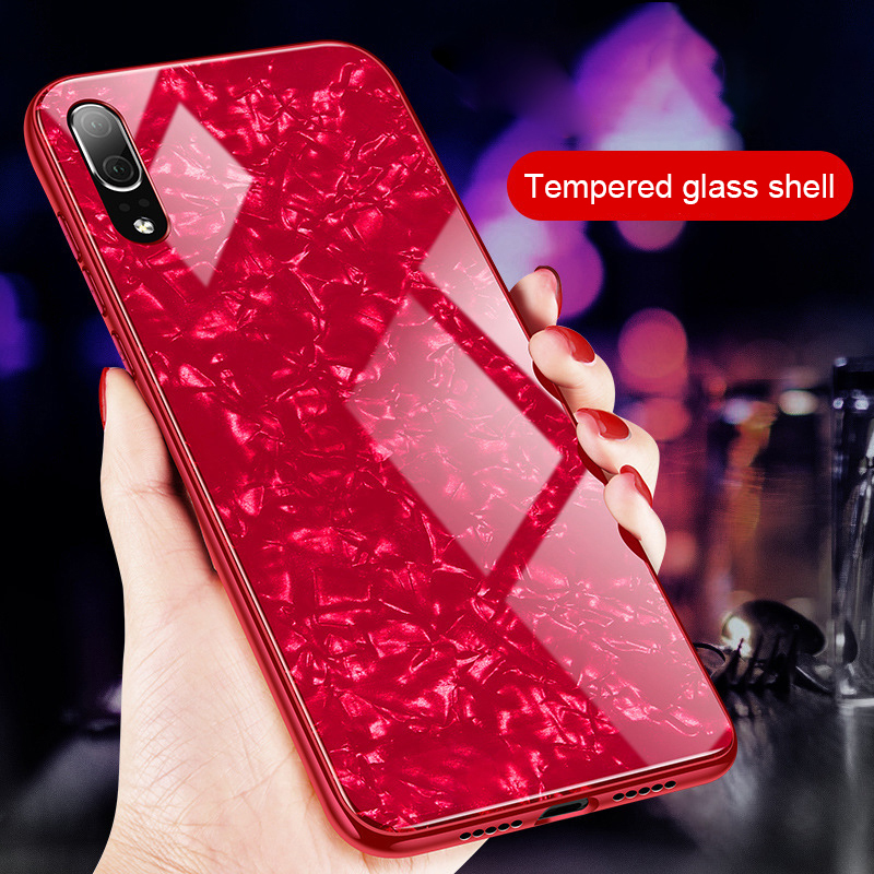 Bakeey-Shell-Glossy-Tempered-Glass-Soft-Edge-Protective-Case-for-Huawei-P20-Huawei-nova-3e-P20-PRO-1331549-3