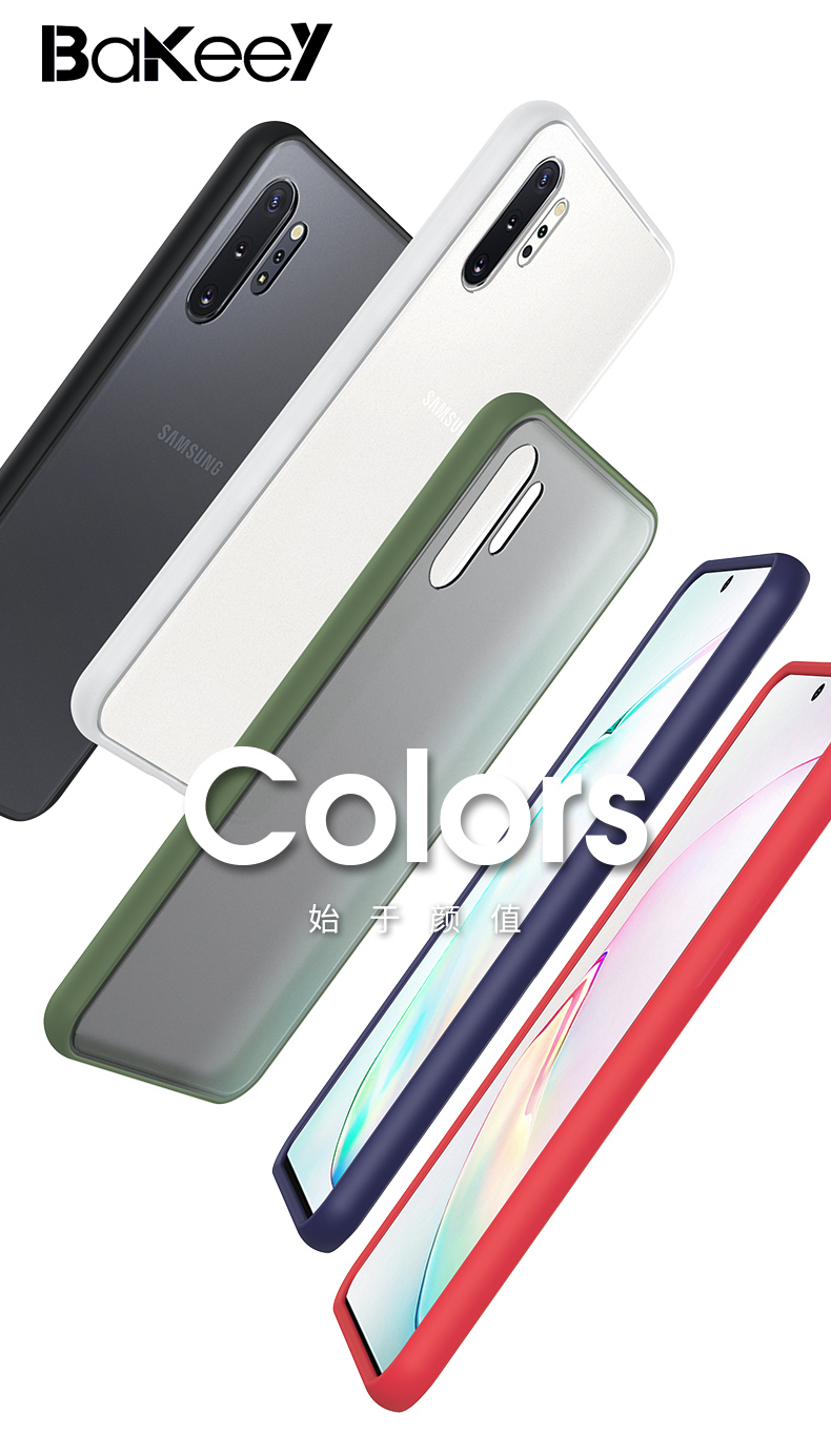 Bakeey-Shockproof-Anti-fingerprint-Matte-Translucent-Hard-PCSoft-TPU-Edge-Protective-Case-for-Samsun-1639973-1