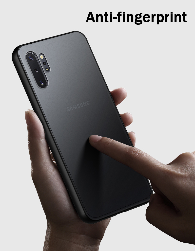 Bakeey-Shockproof-Anti-fingerprint-Matte-Translucent-Hard-PCSoft-TPU-Edge-Protective-Case-for-Samsun-1639973-4