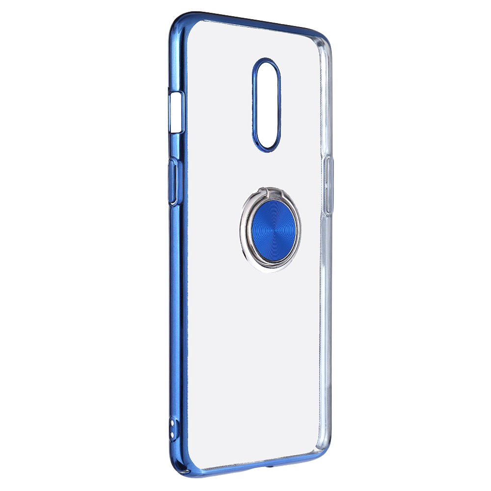 Bakeey-Shockproof-Plating-With-Ring-Holder-Hard-PC-Back-Cover-Protective-Case-for-OnePlus-7-1541296-2
