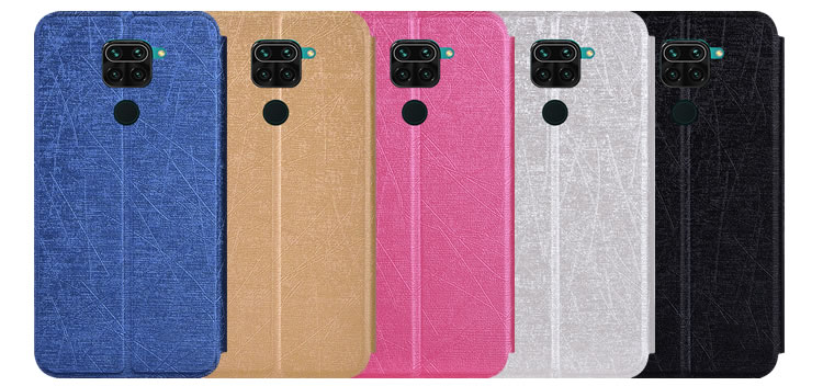 Bakeey-Silk-Texture-Flip-with-Foldable-Stand-PU-Leather-Shockproof-Full-Cover-Protective-Case-for-Xi-1709935-4