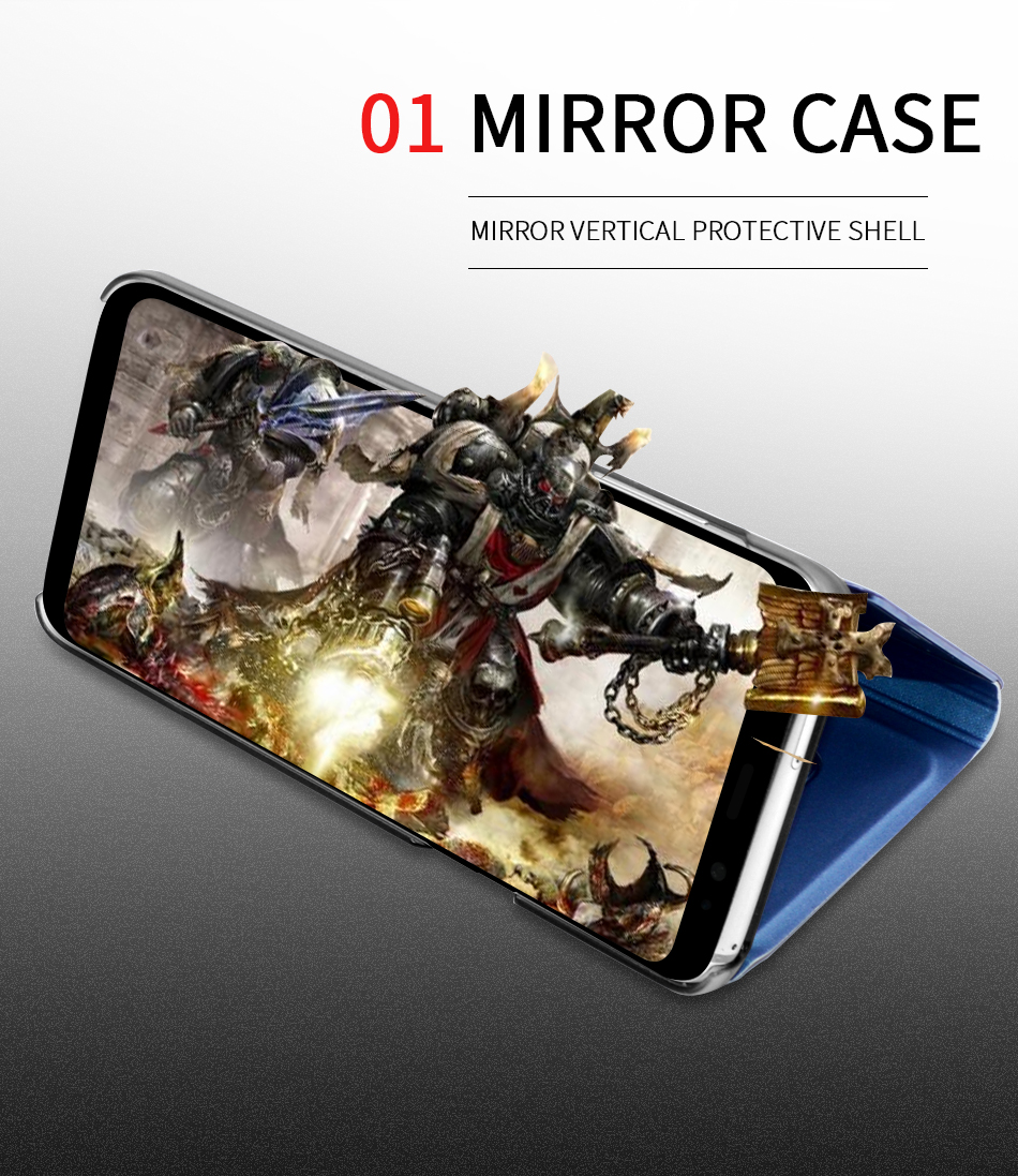 Bakeey-Smart-Sleep-Mirror-Window-View-Bracket-Phone-Case-For-Samsung-Galaxy-S9-1267338-2