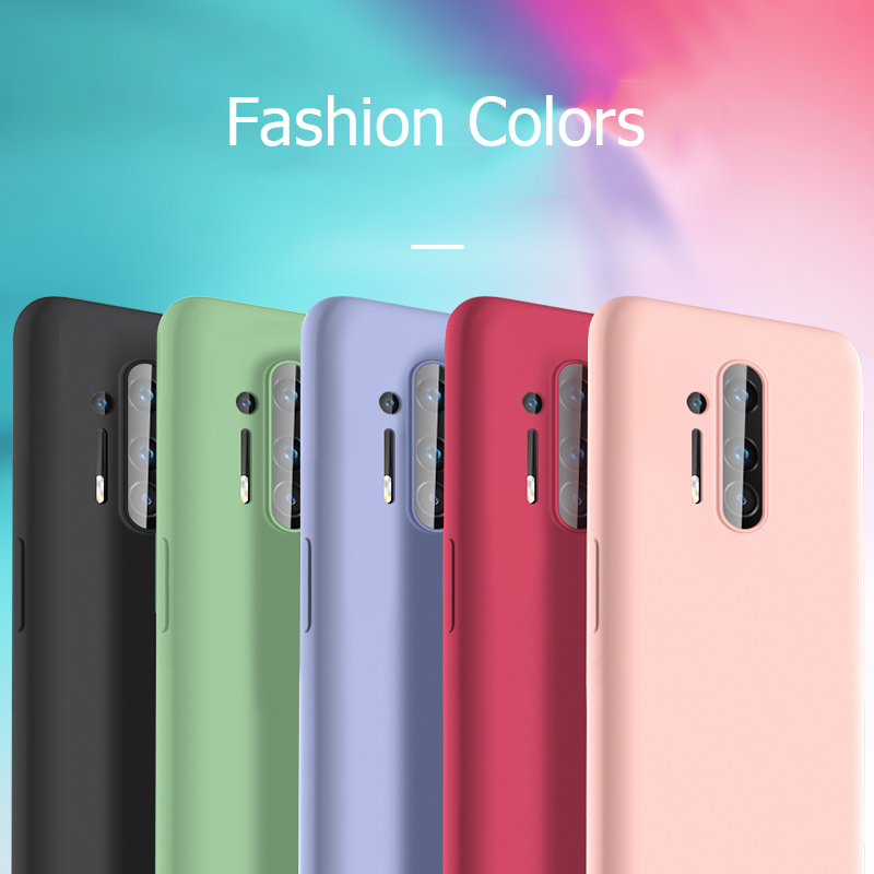 Bakeey-Smooth-Liquid-Silicone-Rubber-Back-Cover-Protective-Case-for-OnePlus-8-Pro-1673404-7