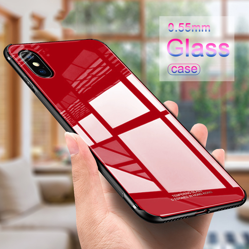Bakeey-Tempered-Glass-Protective-Case-for-iPhone-XSXRXS-Max-TPU-FrameGlass-Back-Cover-1365372-1
