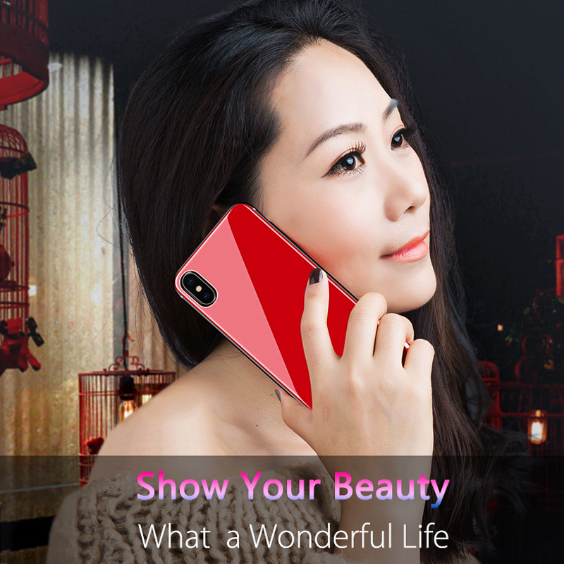 Bakeey-Tempered-Glass-Protective-Case-for-iPhone-XSXRXS-Max-TPU-FrameGlass-Back-Cover-1365372-2