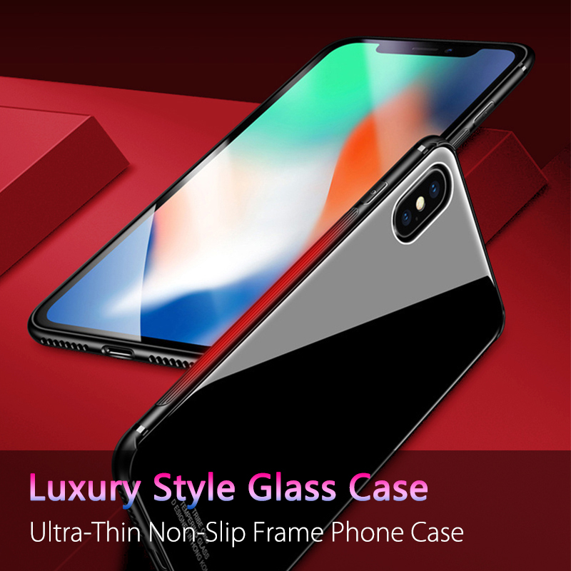 Bakeey-Tempered-Glass-Protective-Case-for-iPhone-XSXRXS-Max-TPU-FrameGlass-Back-Cover-1365372-4