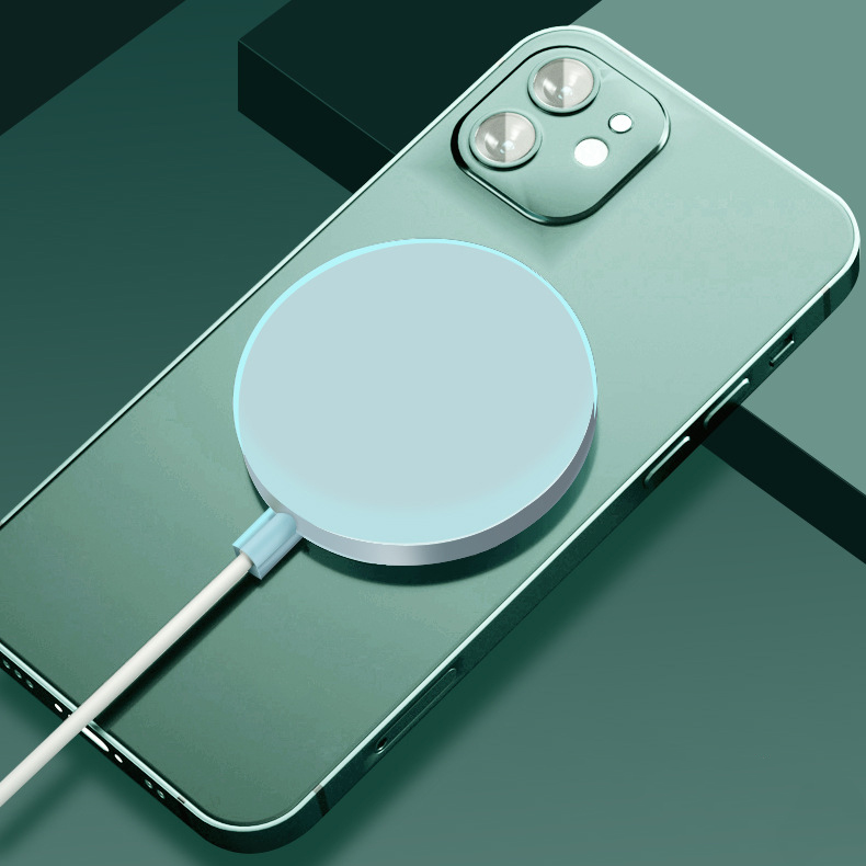 Bakeey-Translucent-Ultra-Slim-Magsafe-Wireless-Charger-Soft-TPU-Rubber-Shockproof-Shell-Protective-C-1797863-11