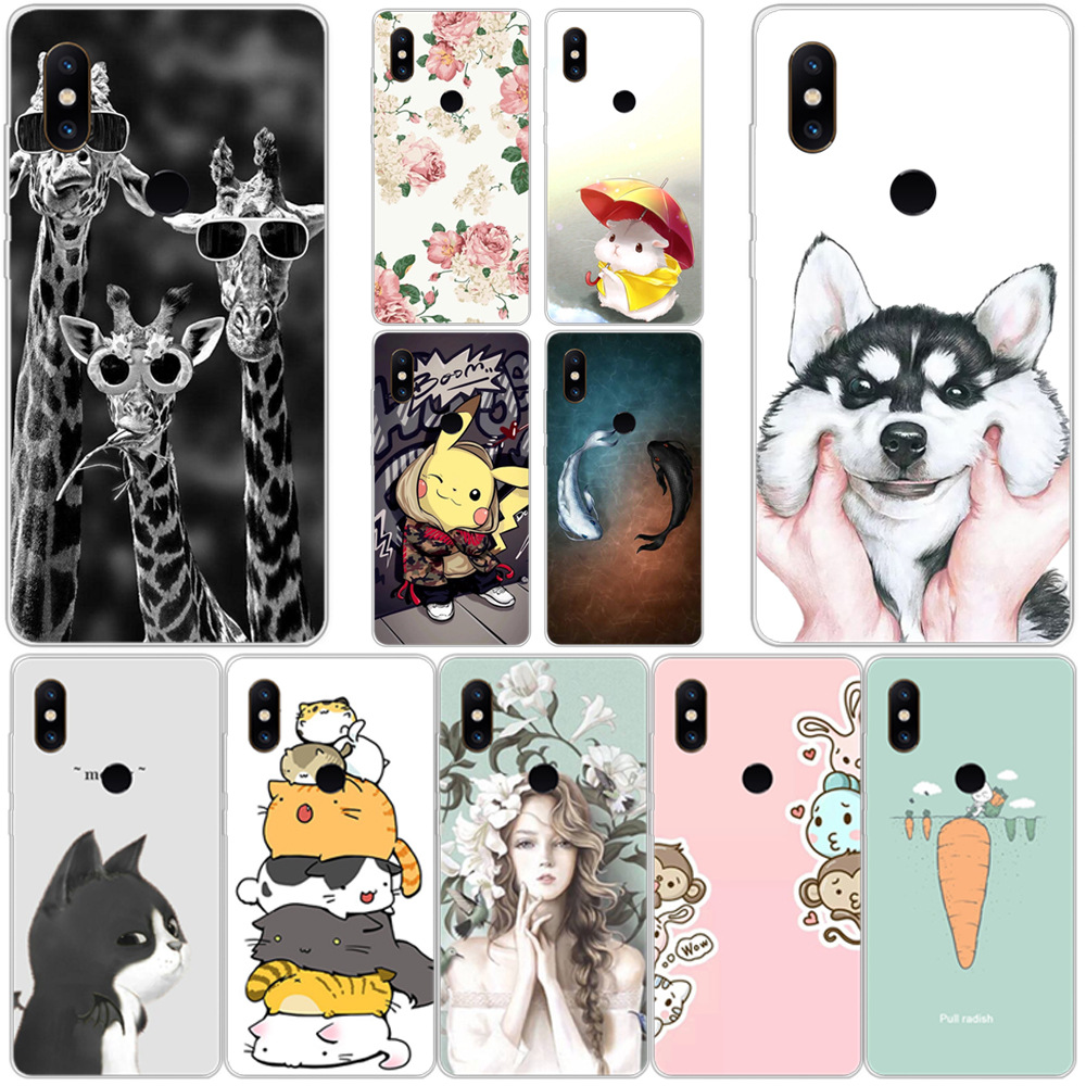 Bakeey-Ultra-Slim-Cartoon-Painting-Soft-TPU-Protective-Case-for-Xiaomi-Mi-MIX-2S-1307329-1