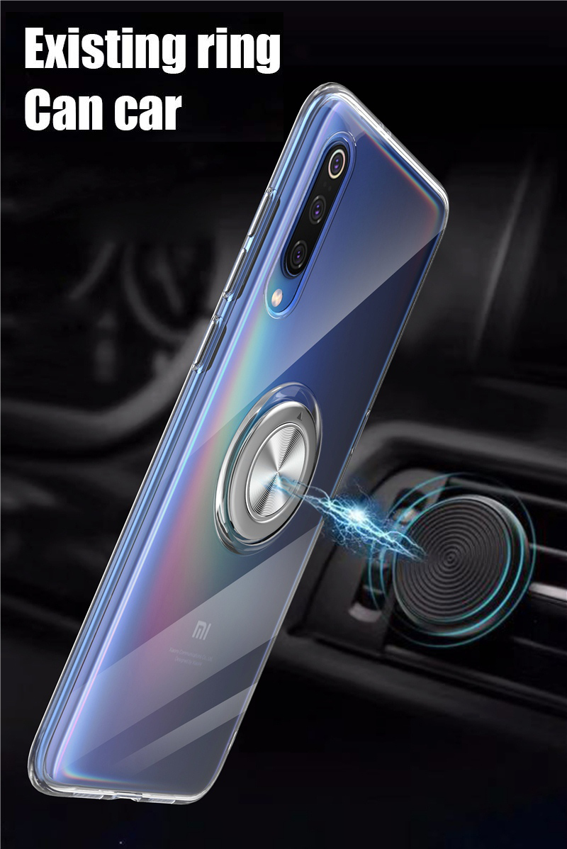 Bakeey-Ultra-thin-With-Ring-Holder-Anti-fingerprint-Soft-TPU-Protective-Case-For-Xiaomi-Mi-9--Xiaomi-1530102-1