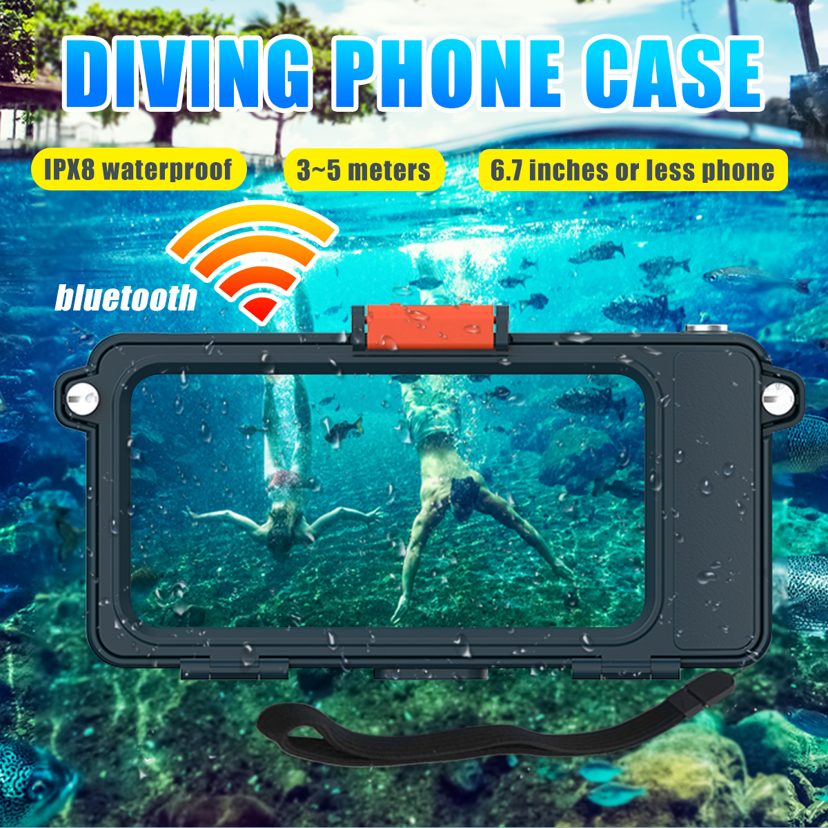 Bakeey-Universal-67-inch-Professional-IPX8-Waterproof-Mobile-Phone-Case-with-Transparent-Window-Take-1856375-1
