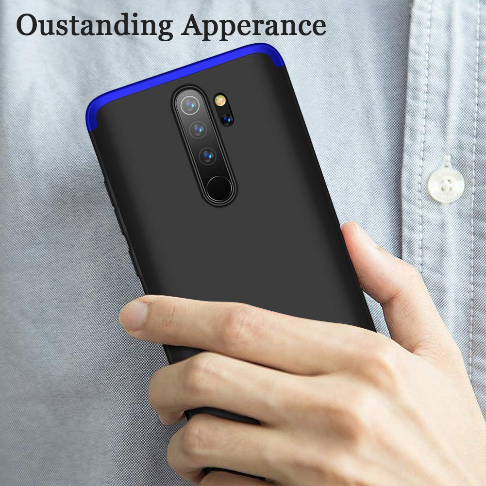 Bakeey-Xiaomi-Redmi-Note-8-pro-Double-Dip-360deg-Hard-PC-Full-Cover-Protective-Case-1586663-2