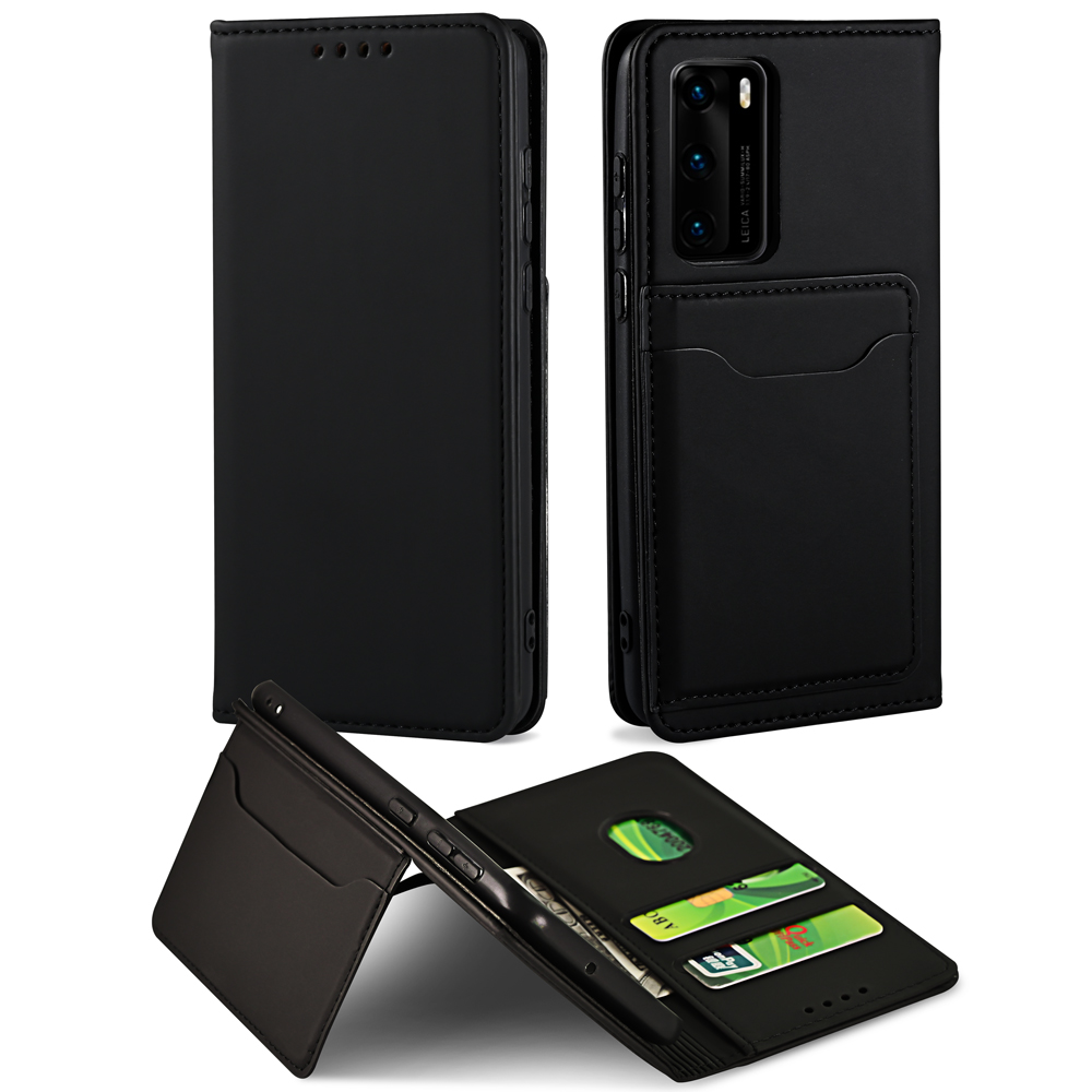 Bakeey-for-Huawei-P40-Case-Business-Flip-Magnetic-with-Multi-Card-Slots-Wallet-Shockproof-PU-Leather-1763635-3