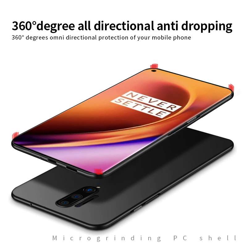 Bakeey-for-OnePlus-8-Pro-Case-Silky-Smooth-Anti-fingerprint-Shockproof-Hard-PC-Protective-Case-Back--1673350-2